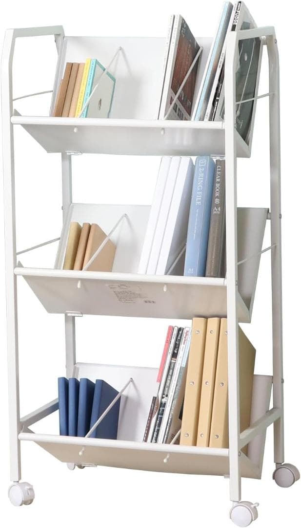 不二貿易 ファイルラック ファイルワゴン 3段 幅55×奥行40 13310