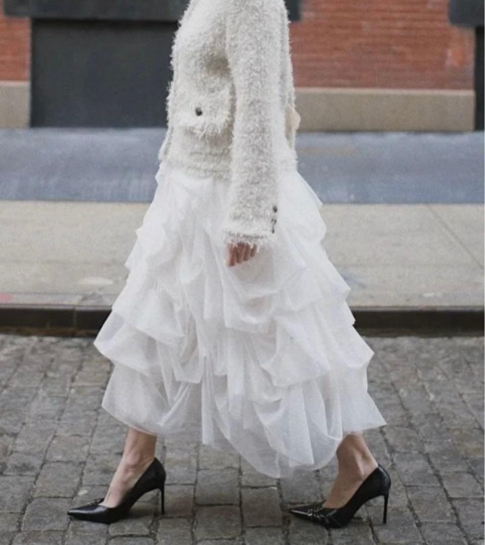 THE TOE Iris tulle skirt (white・Mサイズ) - メルカリ