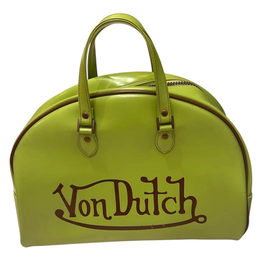 ゲリラセール Von Dutch ライムグリーン ボストンバッグ