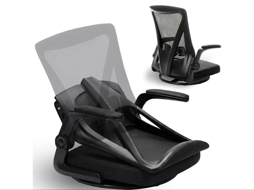 360°回転座椅子 組立不要 折りたたみ コンパクト ゲーミング座椅子 腰が痛く