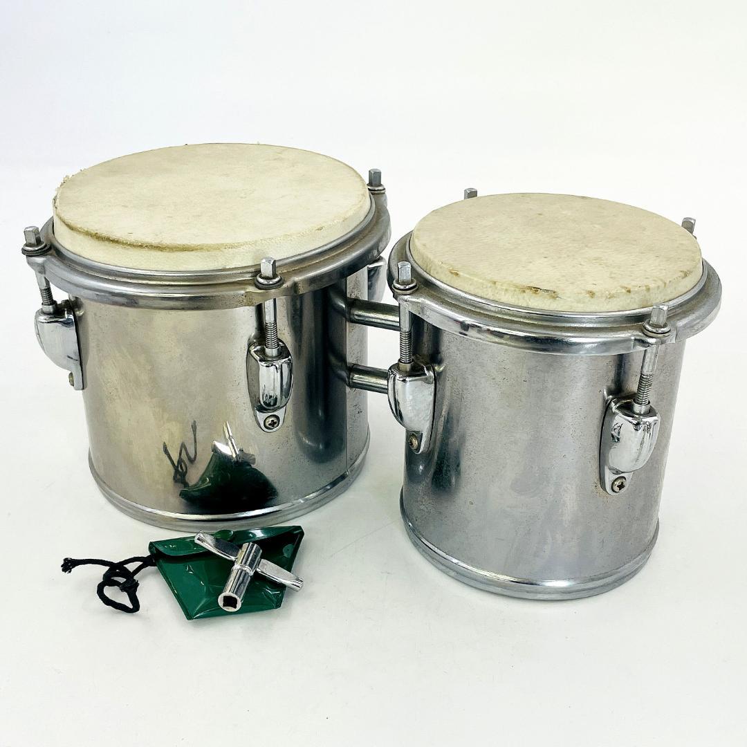 ボンゴ 本皮ヘッド 金属シェル ヴィンテージ 楽器 打楽器 BONGO