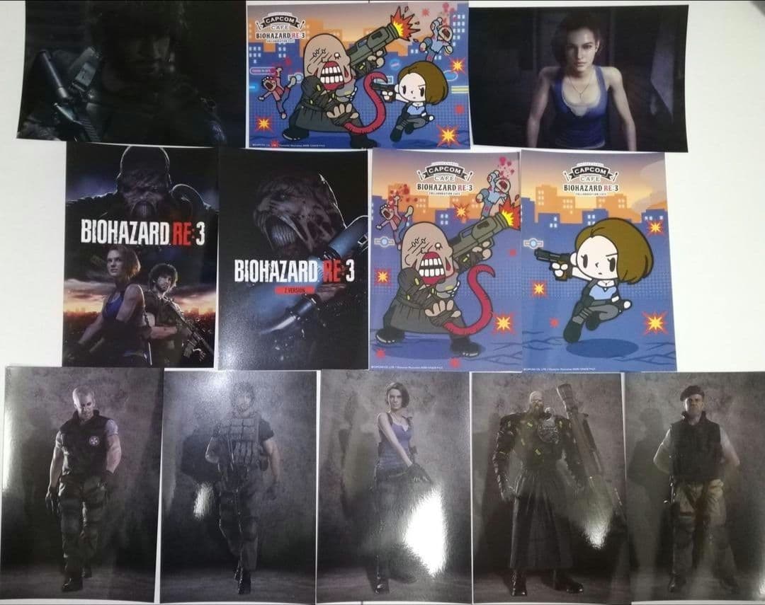 バイオハザード BIOHAZARD ブロマイド風ポストカード カプコンカフェ カプコンカフェ 池袋店『バイオハザード RE:3』コラボメニューを公開