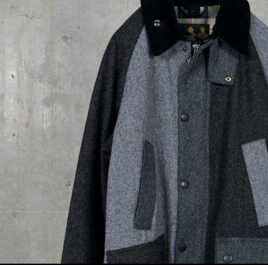 別注】Barbour ビデイルSL SHIPS別注 ウール クレイジーパターン