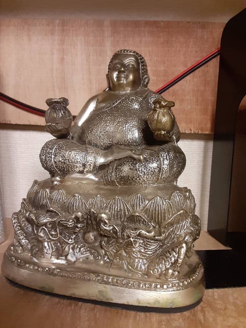 仏像　書道　白銅　文鎮　アンティーク