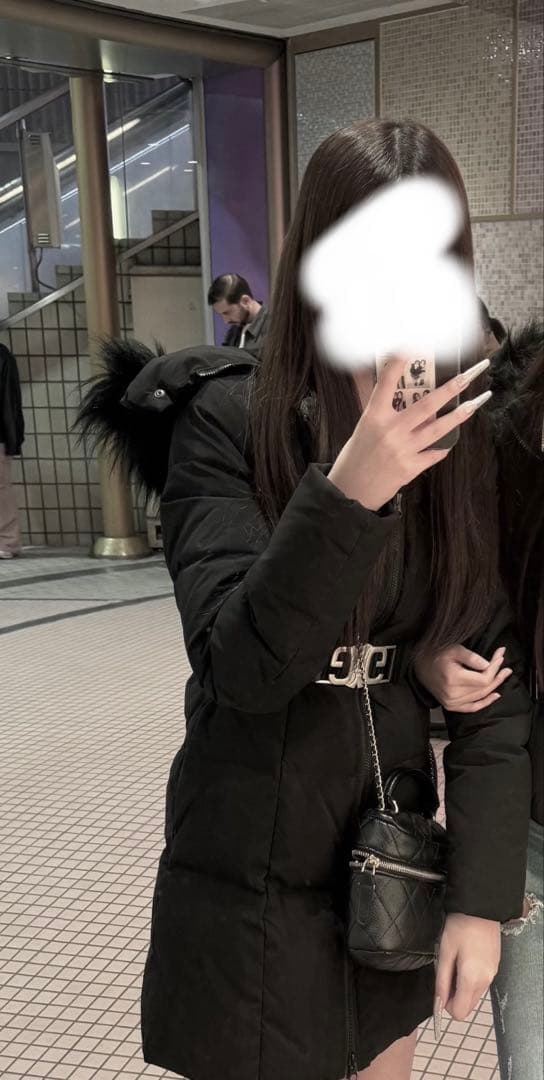 GYDA ベルト付き ロングダウンコート