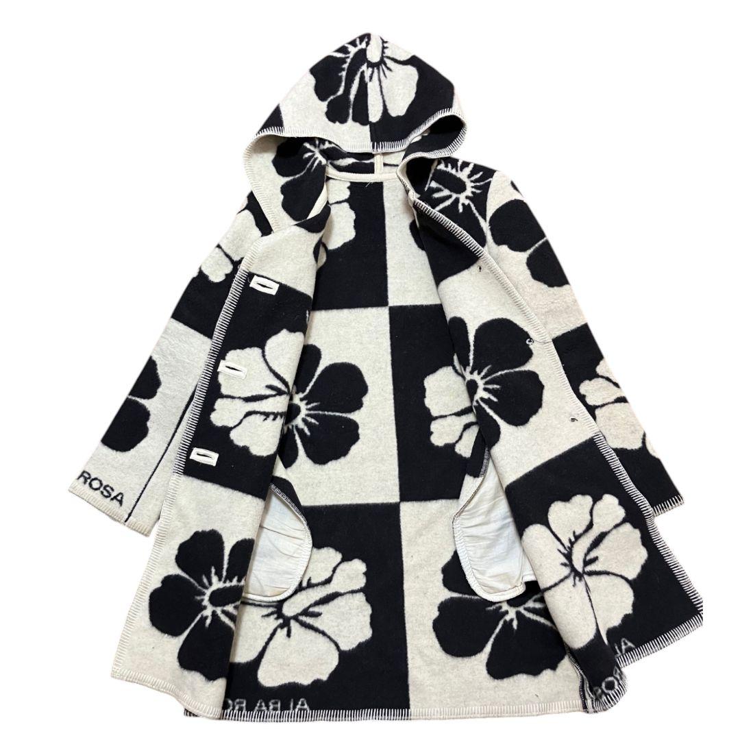 ALBAROSA アルバローザ 升目コート ハイビスカス 白×黒 ギャル - メルカリ