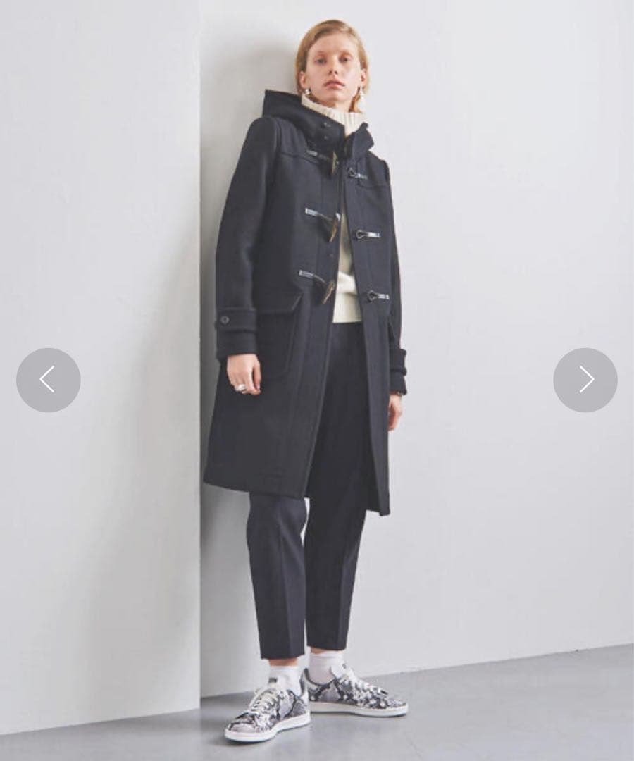 HYKE ブラック ダッフルコート S