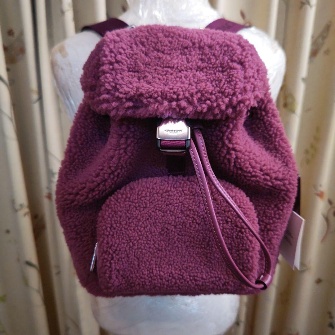 最終お値下げCOACH コーチ リュック バックパック ピンク もこもこ