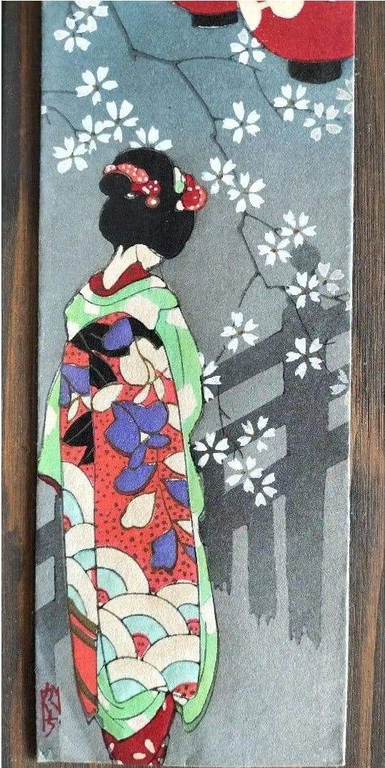 小林かいち さくら井屋 ポチ袋 大正ロマン 木版 激レア 極稀少 夢二