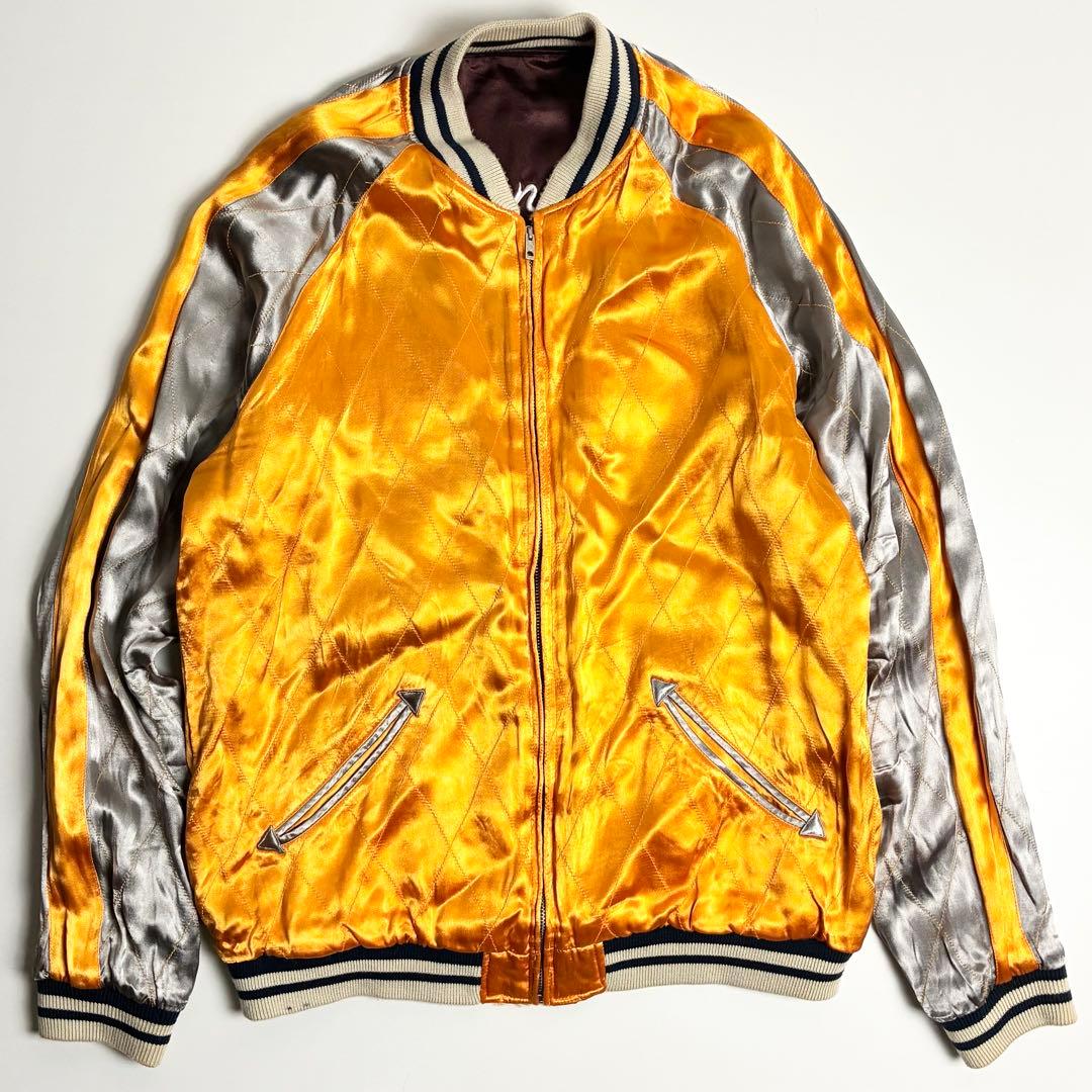 XL【美品】IOLANI(イオラニ)サテンレーヨンリバーシブルスカジャン/虎