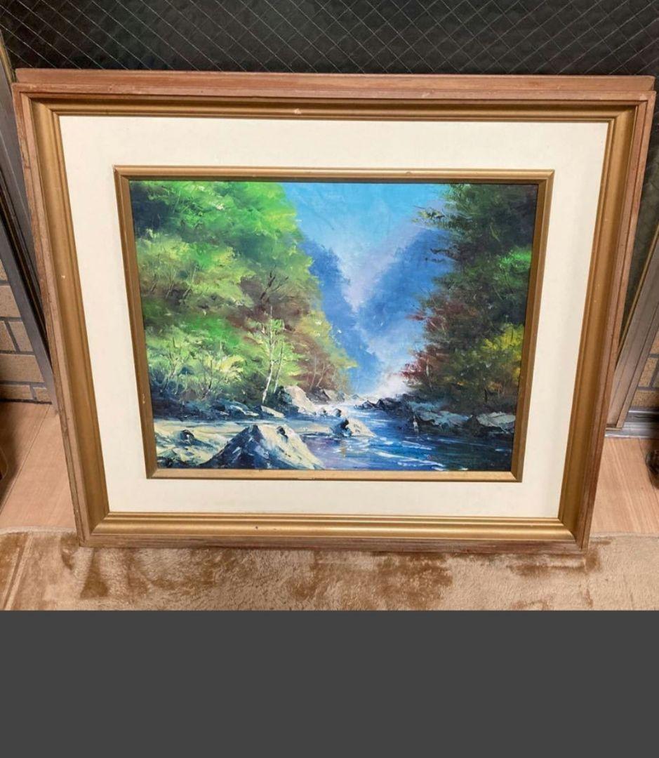 風景画 油彩画 森の中の川を描いた油絵です maxresdefault.jpg