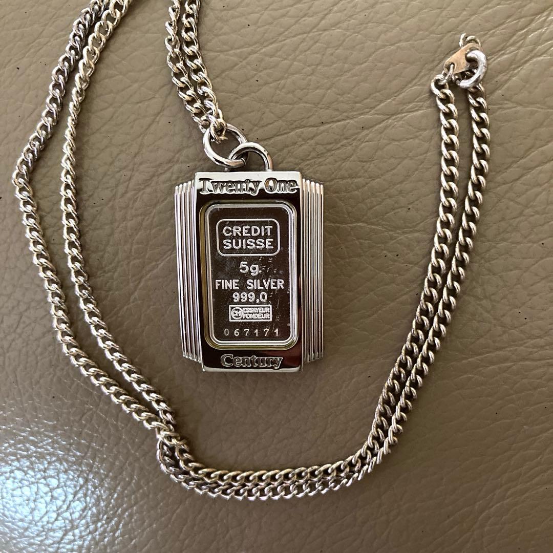 専用クレディスイス インゴットシルバー ペンダントCREDITSUISSE 5g
