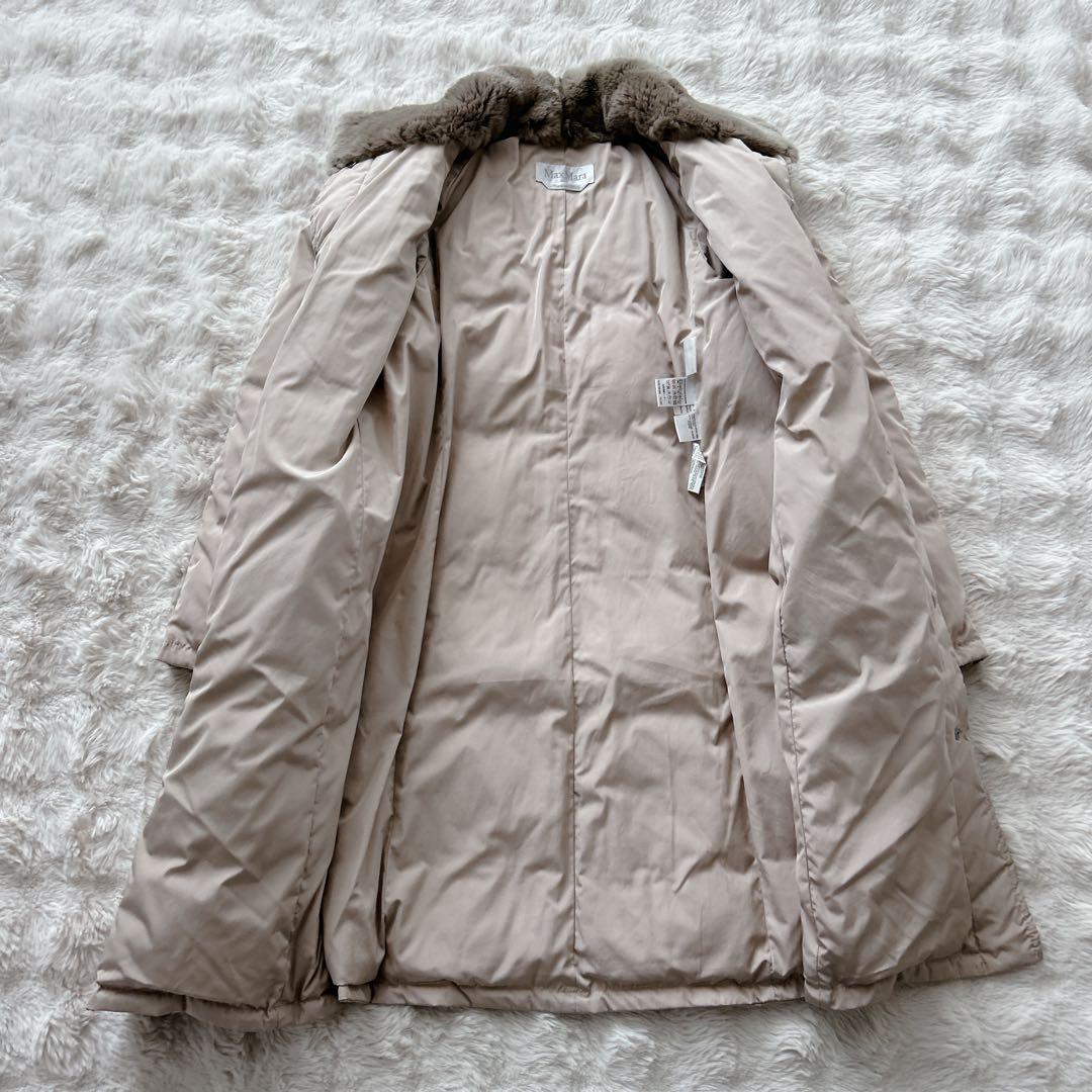 大きいLサイズ✨マックスマーラ☆ラビットファー ダウンコート ピンク