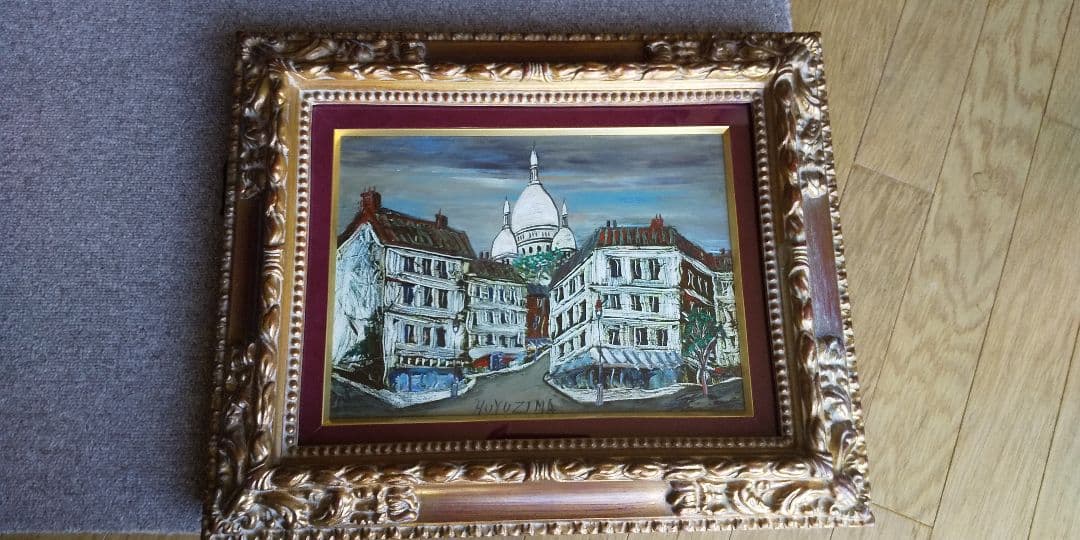 冬島大二郎 モンマルトル F4号 油彩 油絵 Yahoo!オークション -「冬島大二郎」の落札相場・落札価格