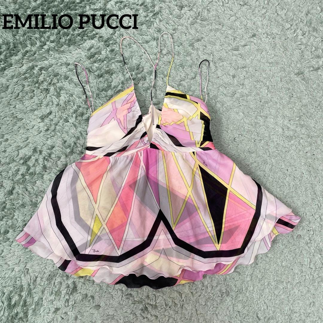 【美品】EMILIO PUCCI エミリオプッチ シルクキャミソールトップス 楽天市場】エミリオプッチ（Tシャツ・カットソー｜トップス