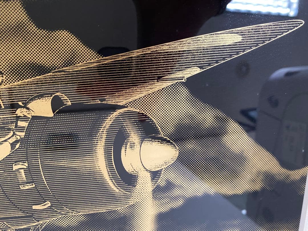 零式艦上戦闘機 アートプリント 金色フレームの通販はau PAY