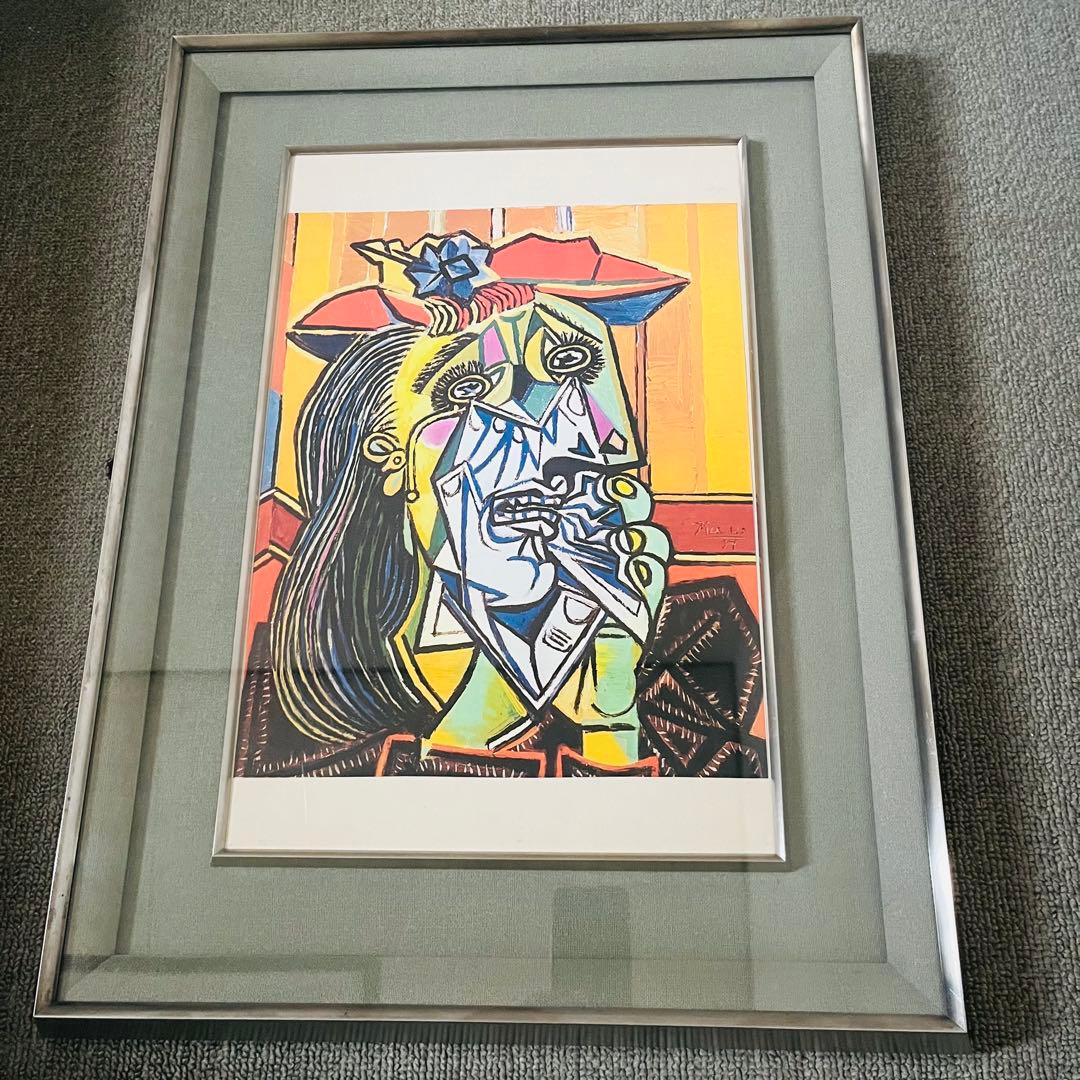 パブロ・ピカソ「泣く女」 複製画 大盤 額付き - メルカリ