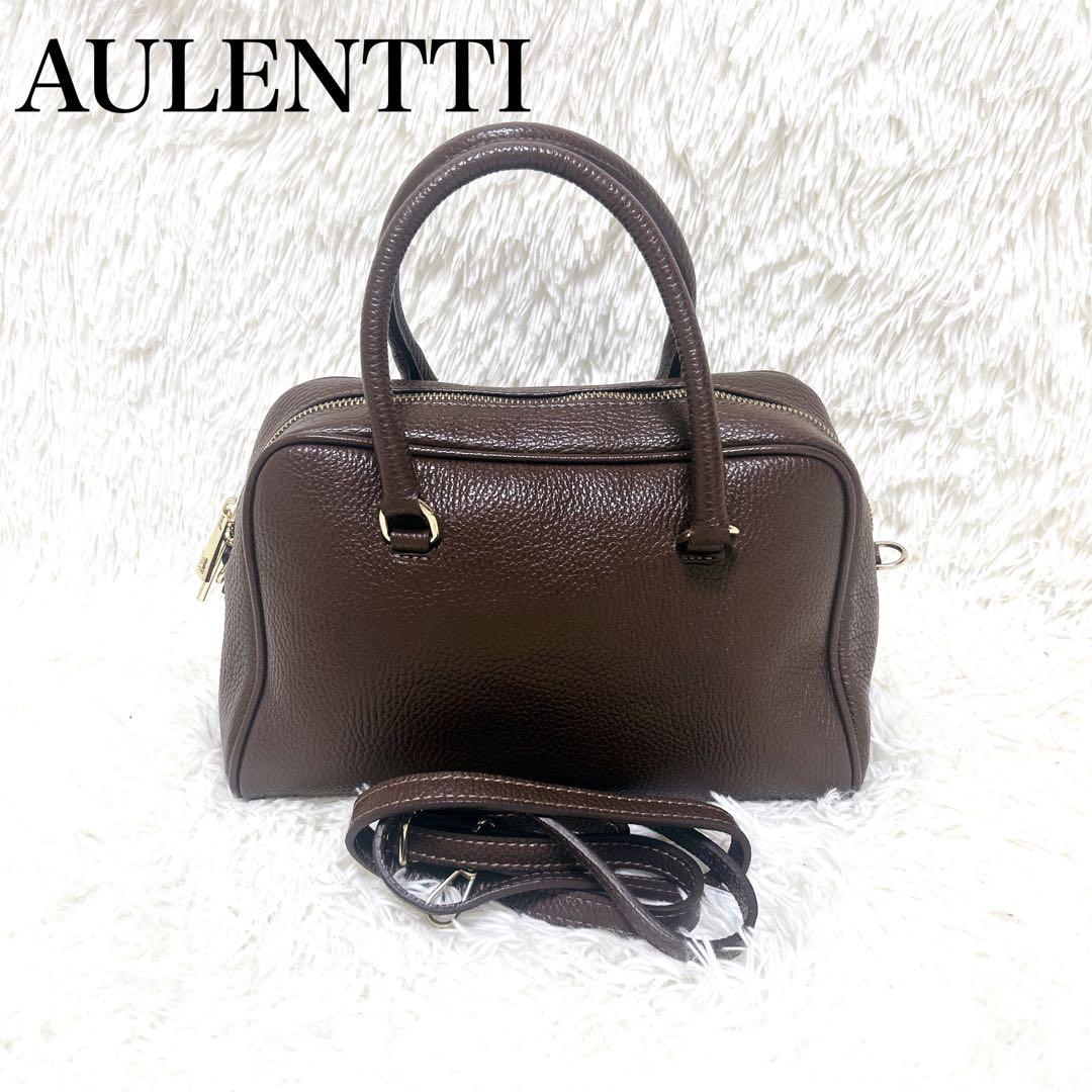 【未使用級】AULENTTI オウレンティ 2WAYスクエアボストン