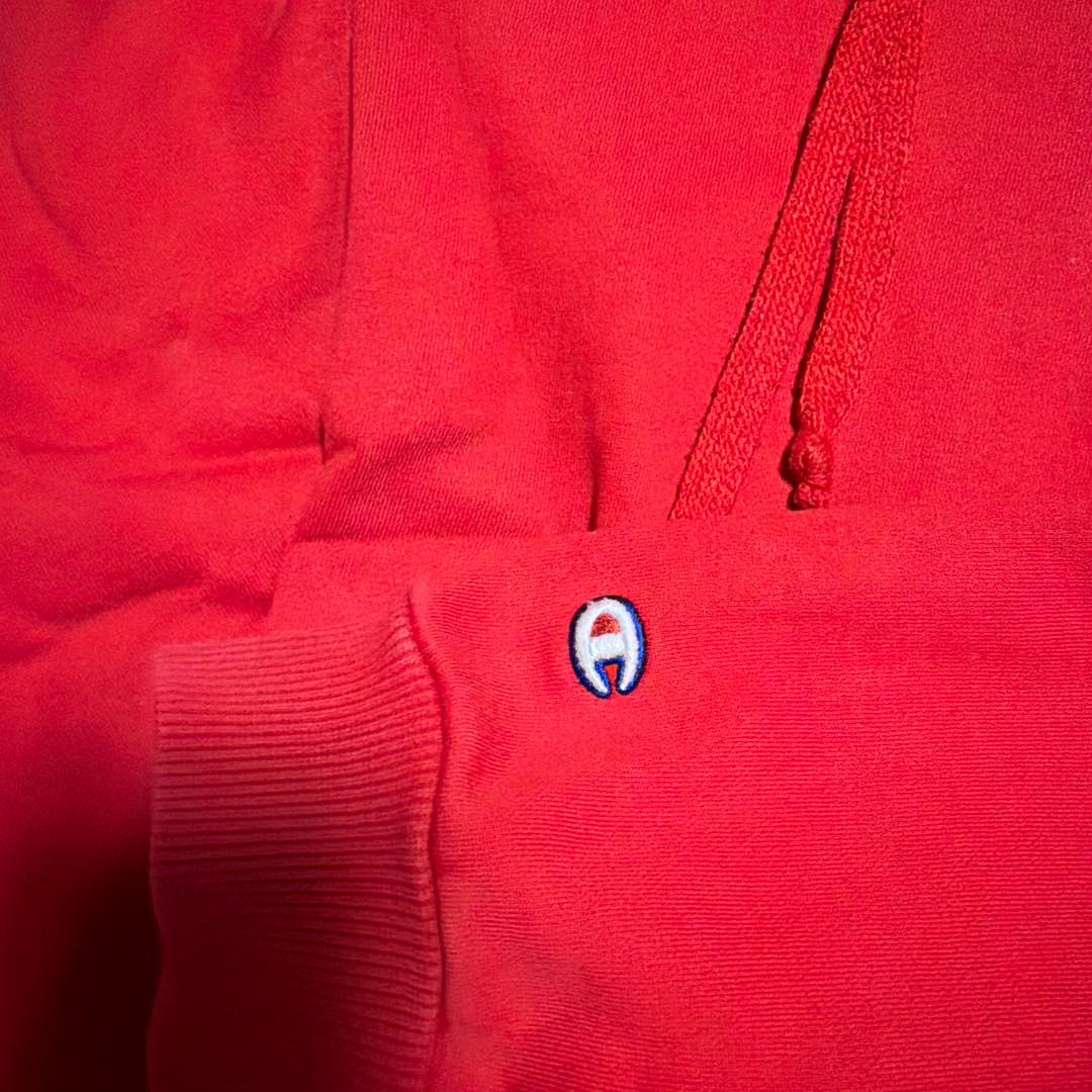 Championスーパーフーディー コーンヘッド レッド パーカー - メルカリ