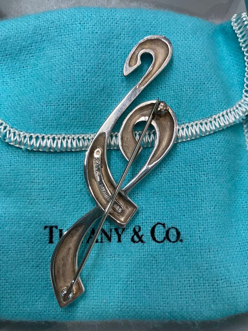 希少Tiffany パロマピカソシルバー音符ブローチAg925