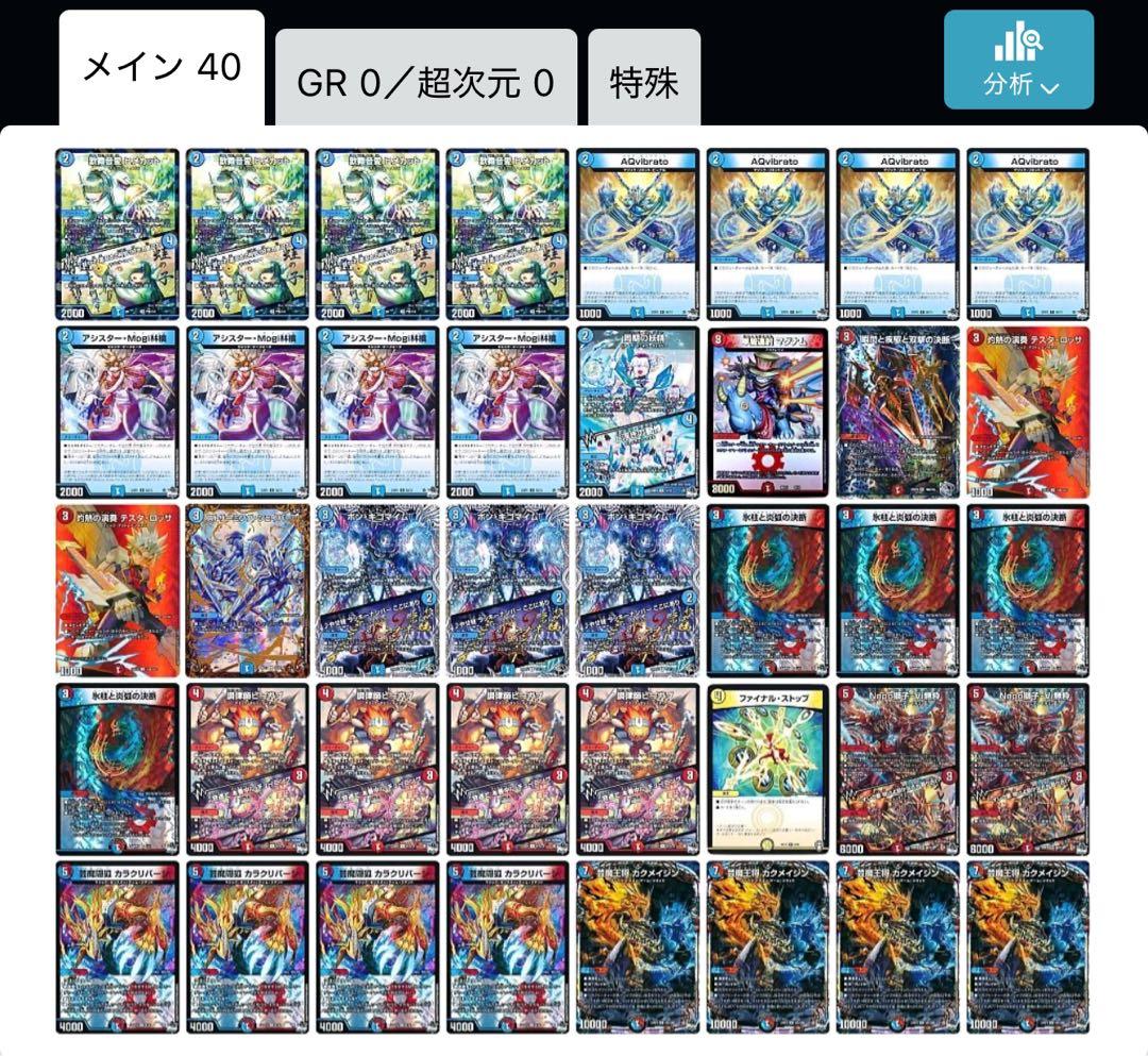 構築済み赤青マジック　GRATS!スリーブ付き(予備あり)