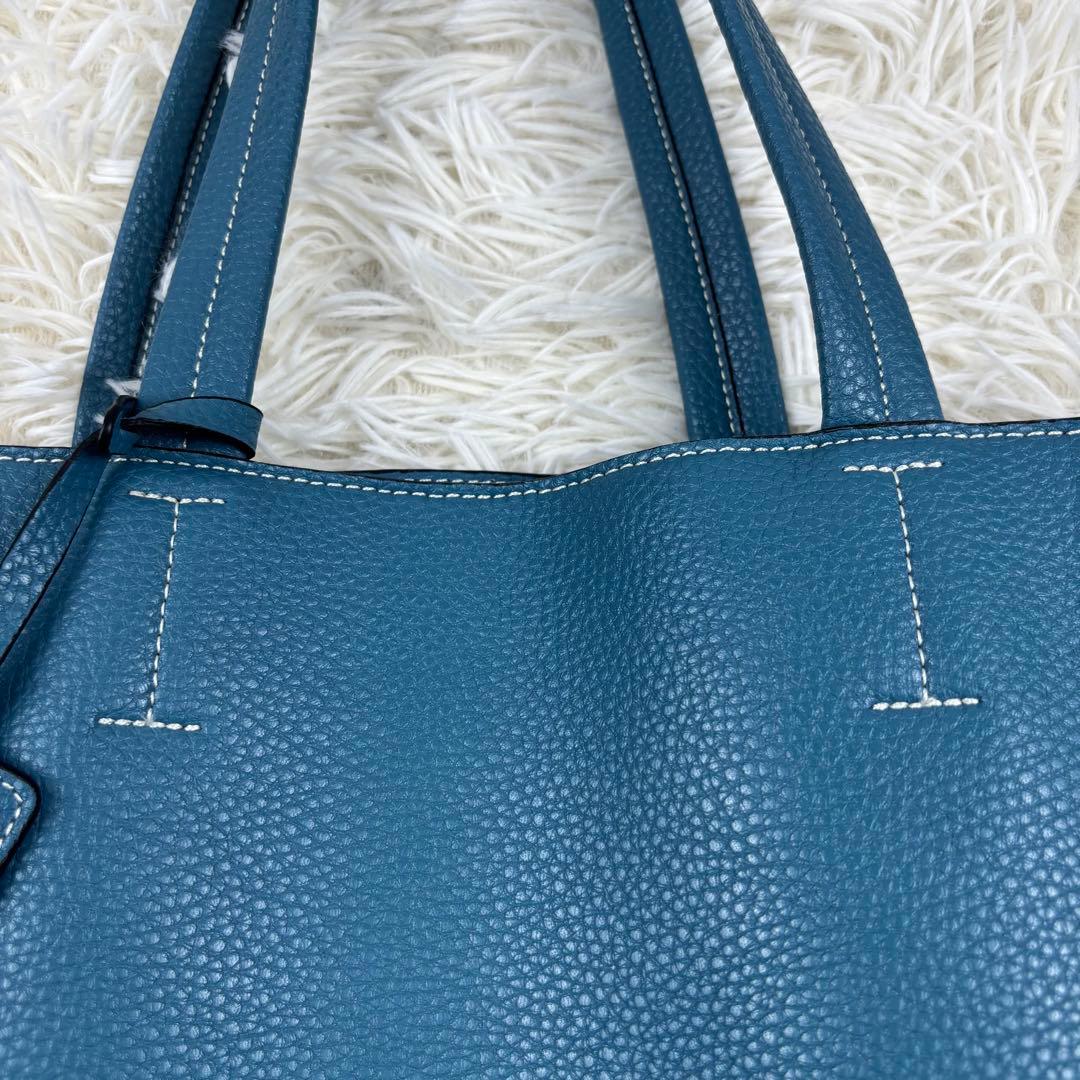 AMEX別注】BARNEYS NEWYORK トートバッグ レザー ブルー