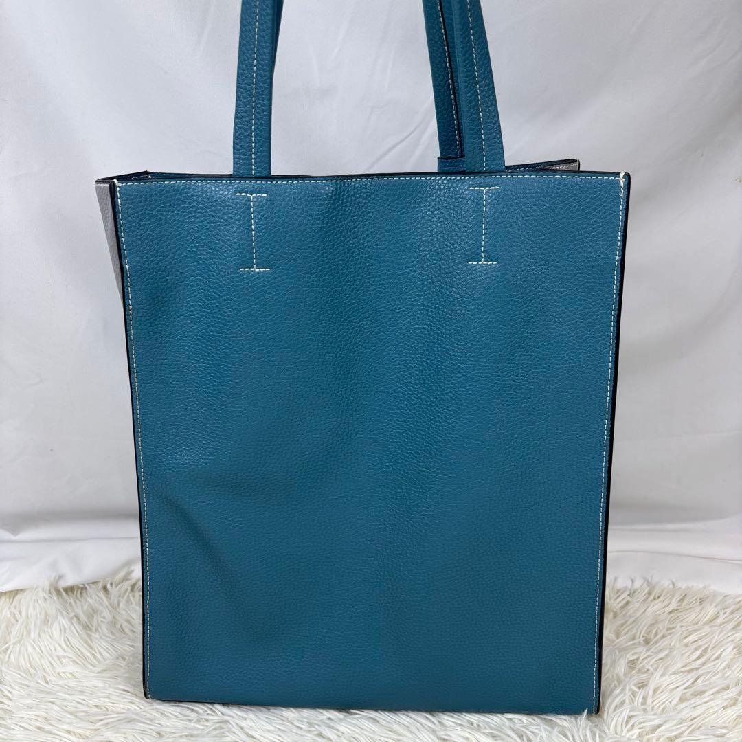 AMEX別注】BARNEYS NEWYORK トートバッグ レザー ブルー