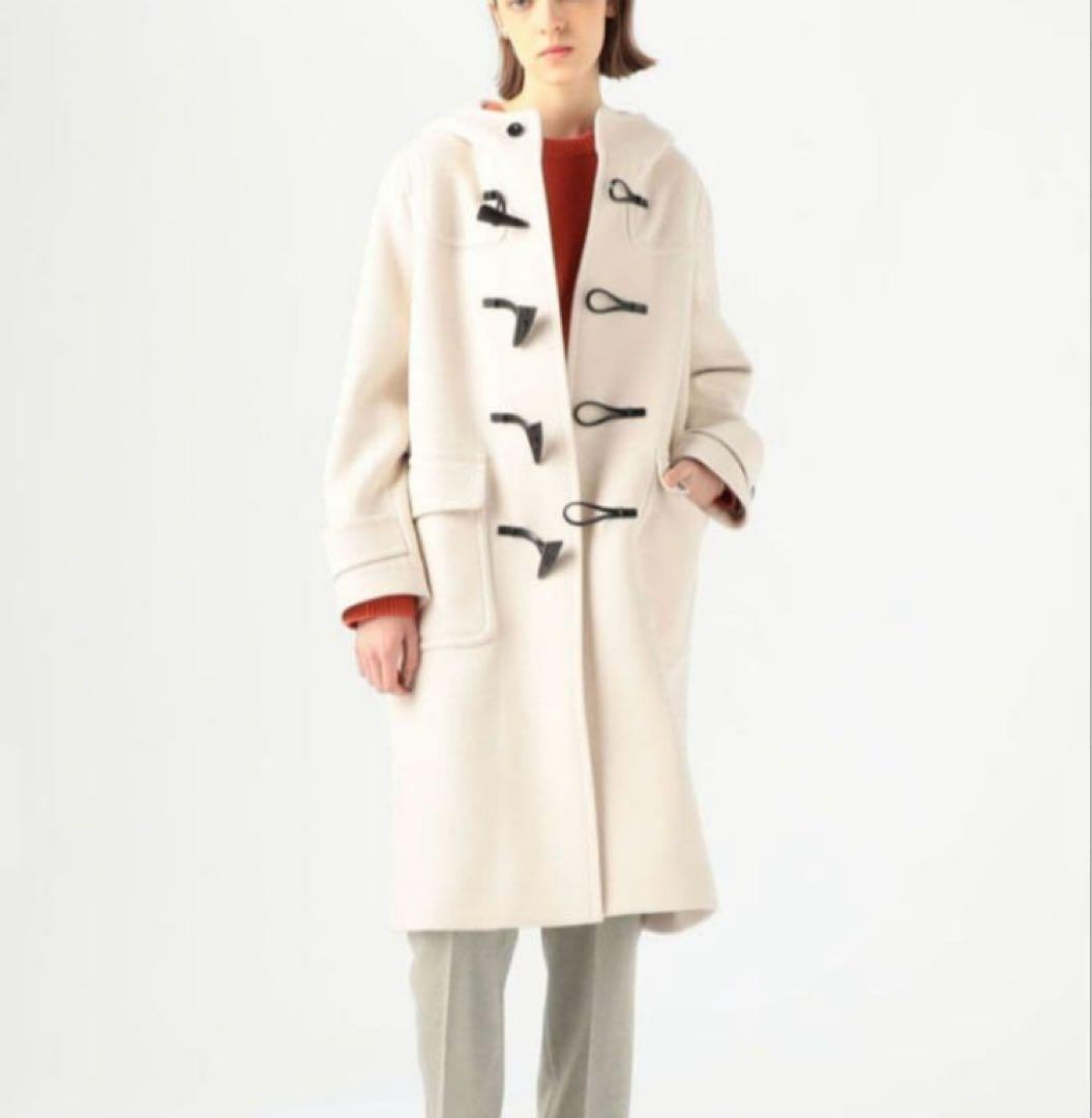 美品 MACPHEE トゥモローランド ウール ロングダッフルコート オフ白