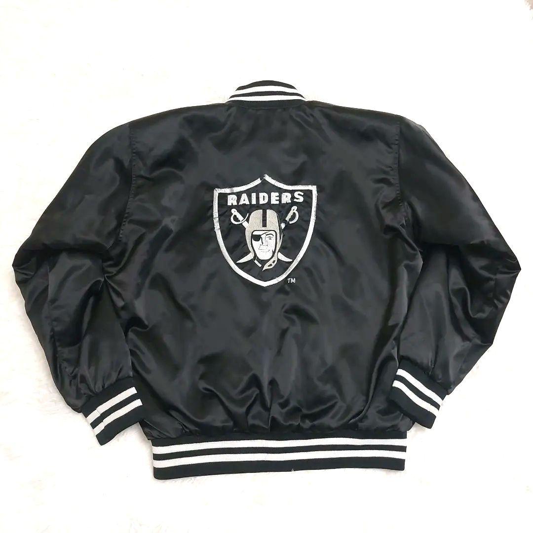 NFL RAIDERS 背面ビッグロゴ刺繍 中綿 スカジャン ブラック