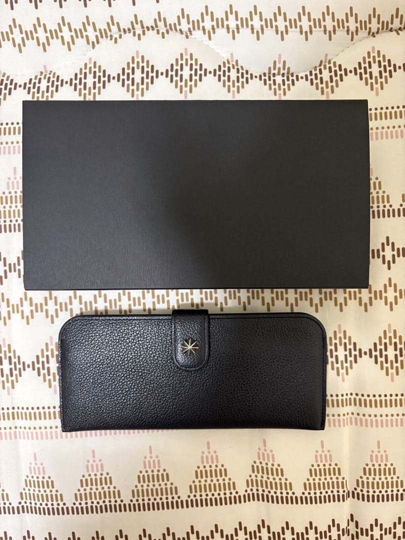 二宮五郎商店　アポロレターウォレット　美品　メンズ長財布　黒　金