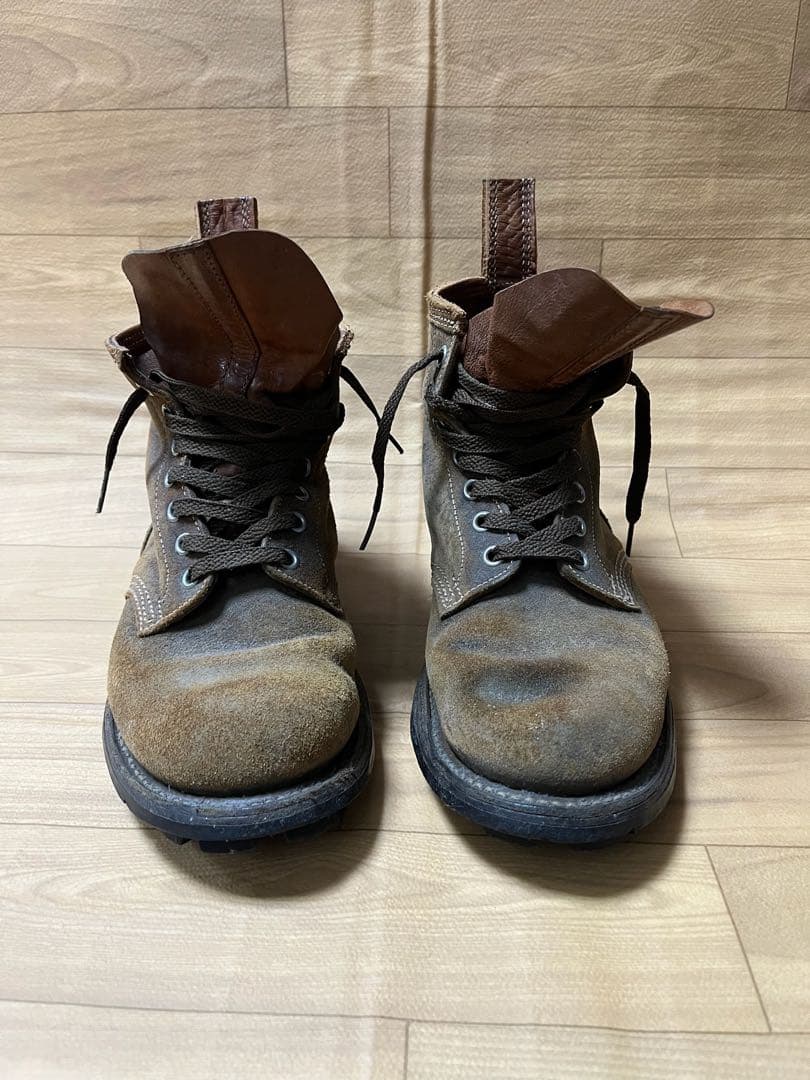 フランス軍コンバットブーツ 2バックルブーツカットオフ 40 ブラウン スエード フランス軍 ダブルバックル ブーツ : r/Boots
