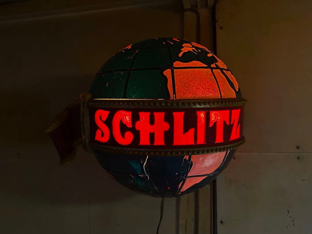 シュリッツ 電飾 回転 看板SCHLITZ 地球儀 ライト ランプ ライトサイン 看板通販サインキングダム / 看板 店舗用看板 照明付き看板 内照式