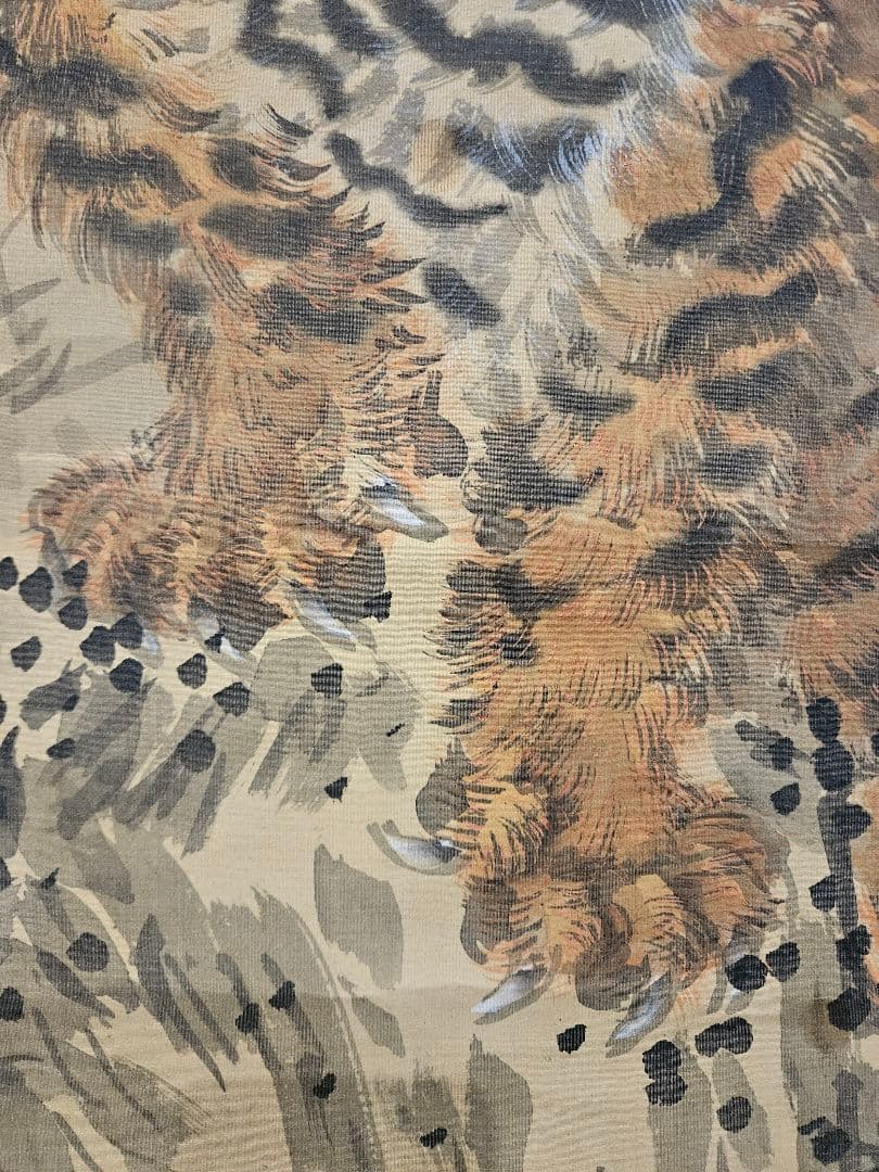 佐伯岸駒 虎之図 極細密 肉筆 絹本 江戸期絵師 掛軸 - メルカリ