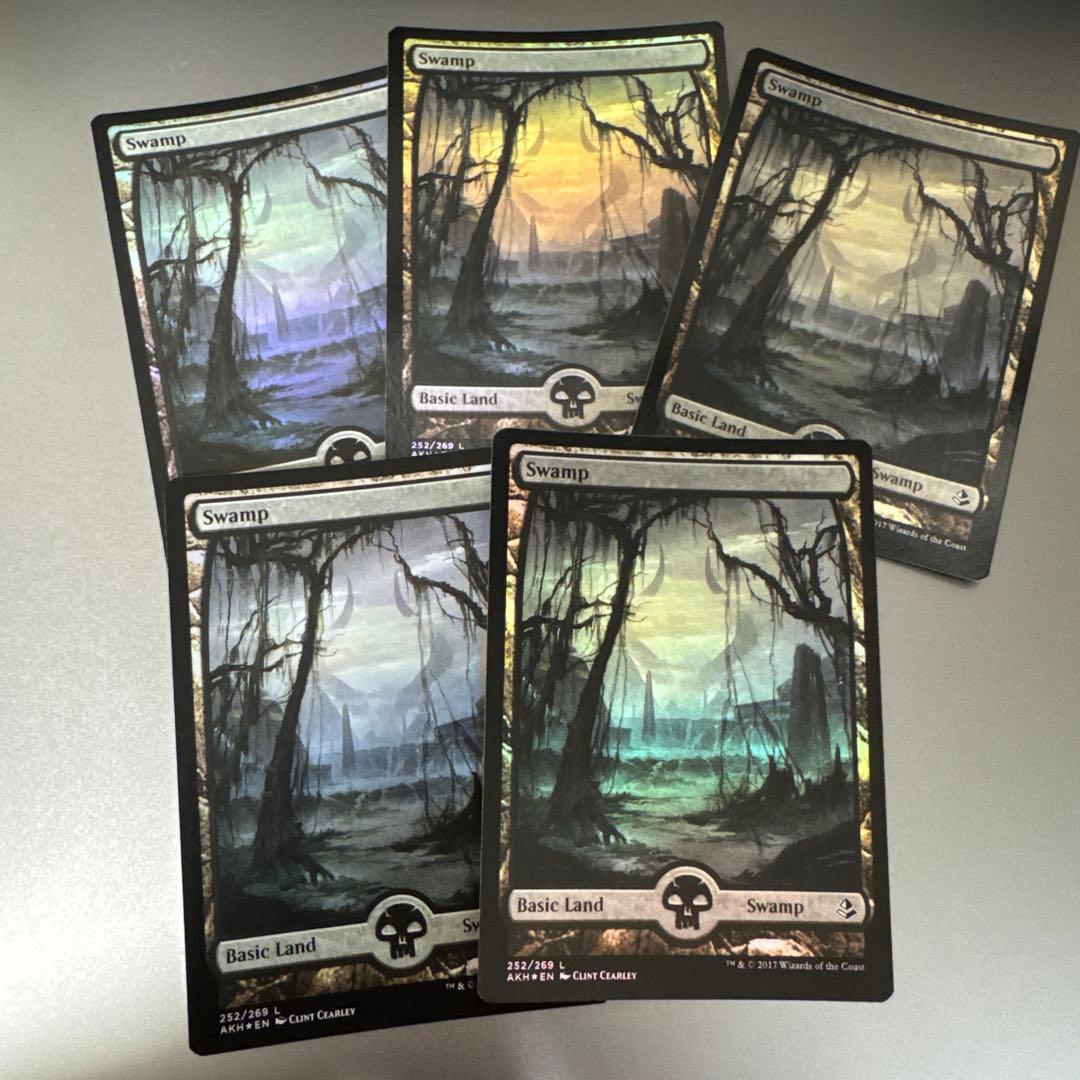 mtg 沼 Foil 基本土地 フルアート HOU 英語 5枚 - メルカリ