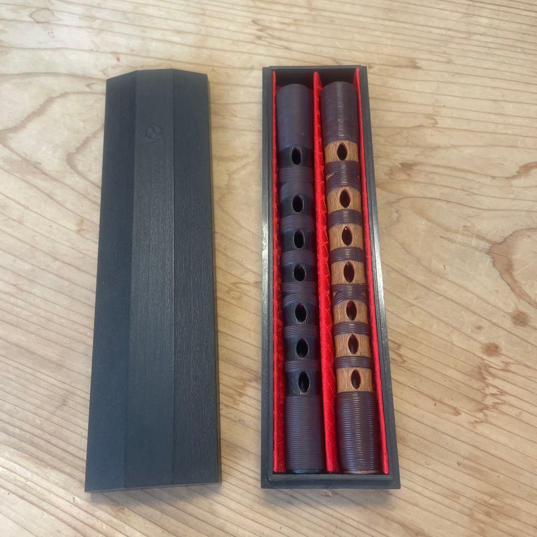 K*0様 篳篥（ひちりき）　本管・樹脂菅・樹脂ケースセット 篳篥樹脂管（桐ケース付き）