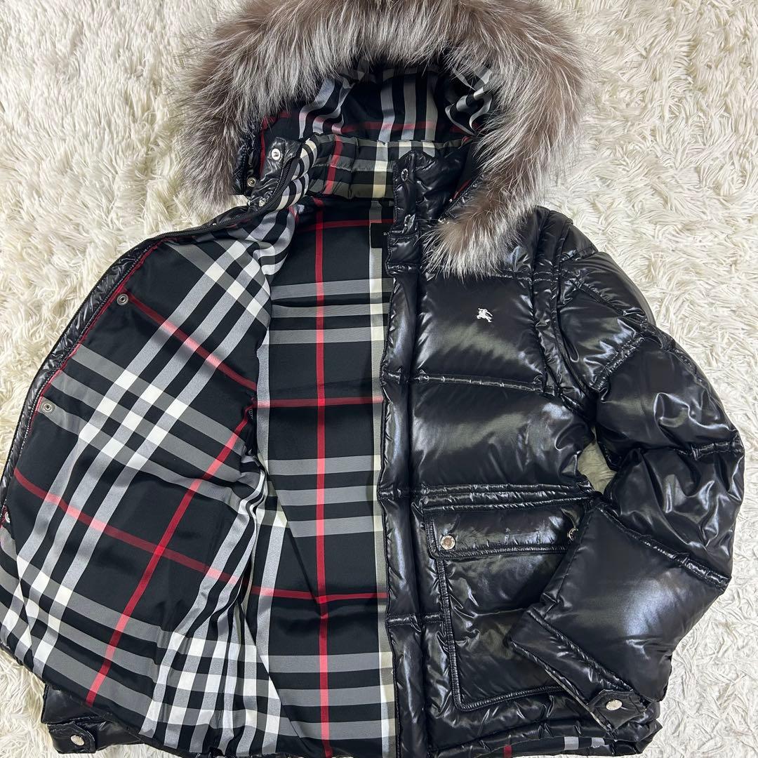 美品 松本潤着用 バーバリーブラックレーベル ダウンジャケット 6way L