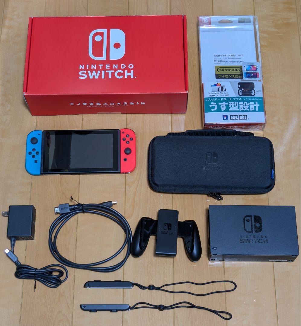 Nintendo Switch 本体セット 付属品完備 初期化済 ポーチ付き