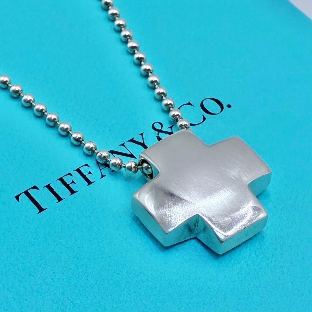 ティファニー　ローマンクロス　ネックレス　ボールチェーン　シルバー　美品