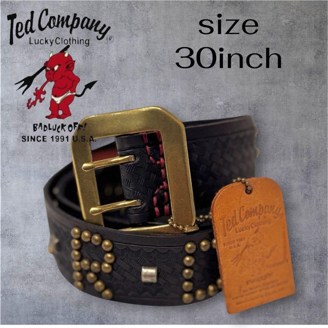 Ted Company スタッズレザーベルト 30inch タグ付き　当日発送 Ted Company スタッズレザーベルト 30inch タグ付き 当日発送 TEDMAN