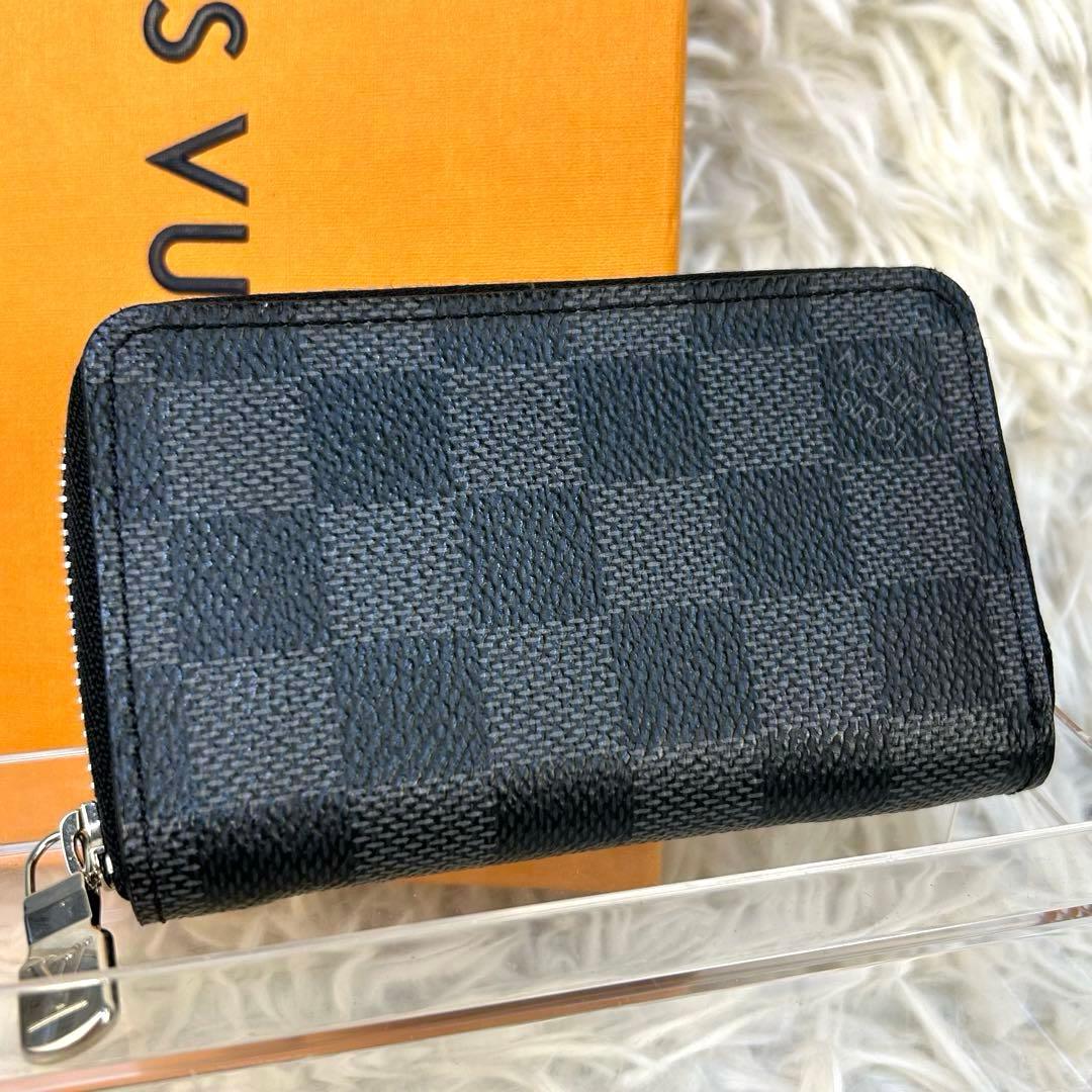 ルイヴィトン IC搭載 ダミエ グラフィット ジッピー パース 小銭入れ