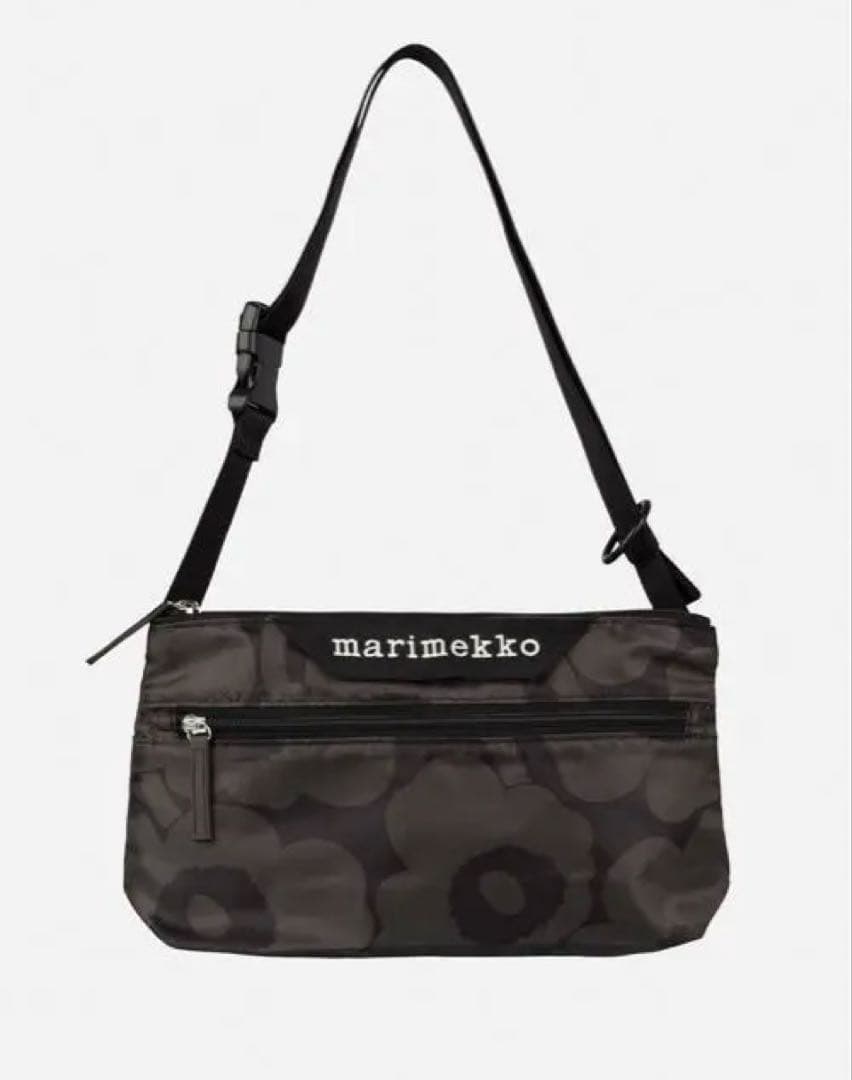 marimekko neat crossby ショルダー　ウニッコ　黒　斜めがけ