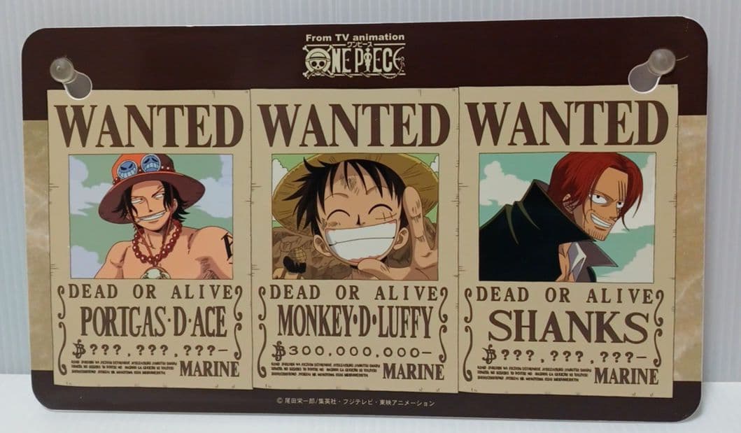ONE PIECE ワンピース 壁掛け 懸賞金手配書 エース ルフィ シャンクス