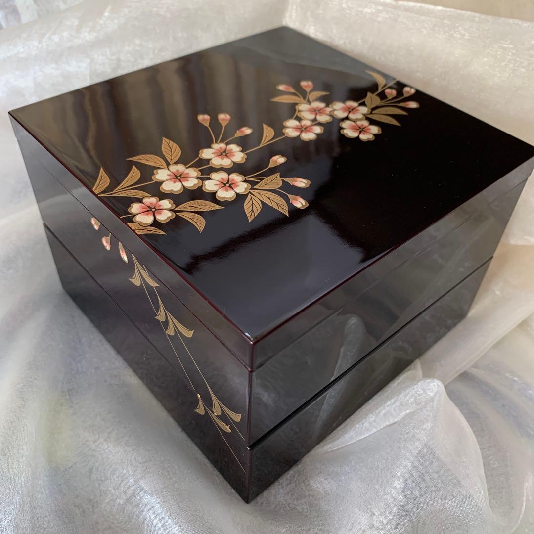 未使用 漆 ミニ重箱 蒔絵 桜 - メルカリ
