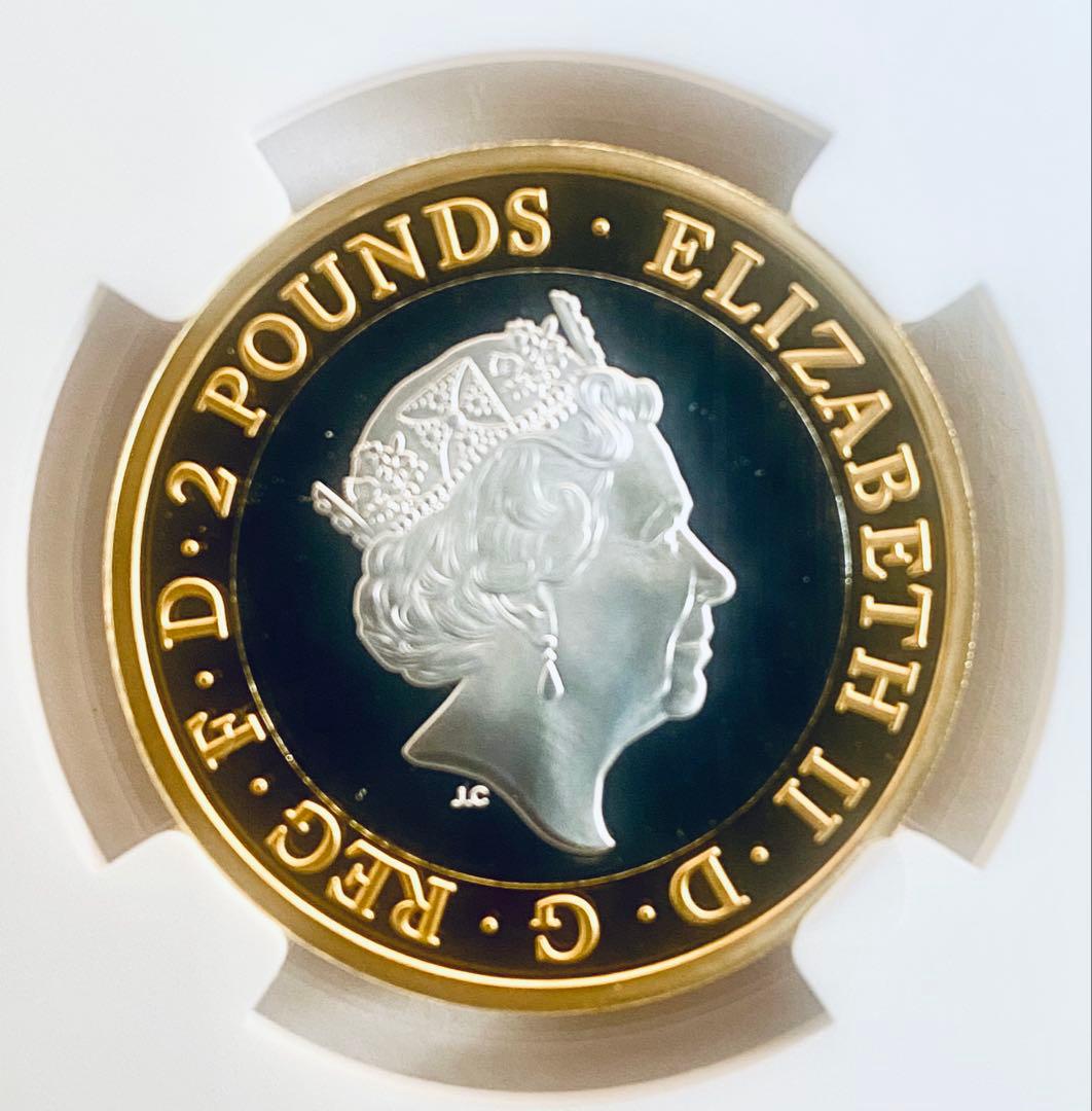 2020年 イギリス メイフラワー号出航400周年記念 2色金メッキプルーフ