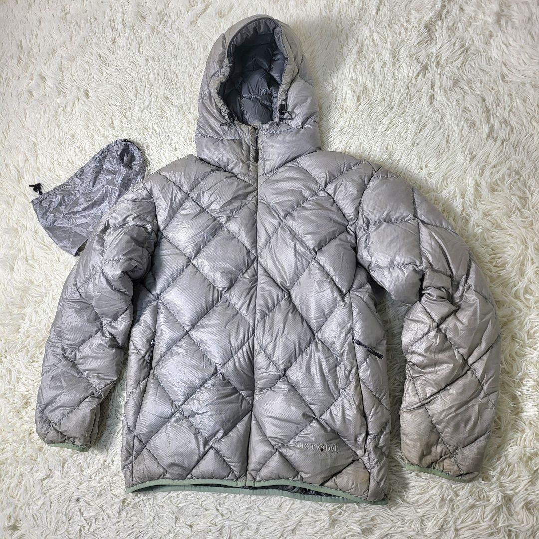 希少】モンベル ライトアルパインダウンパーカ 800FP シルバー L