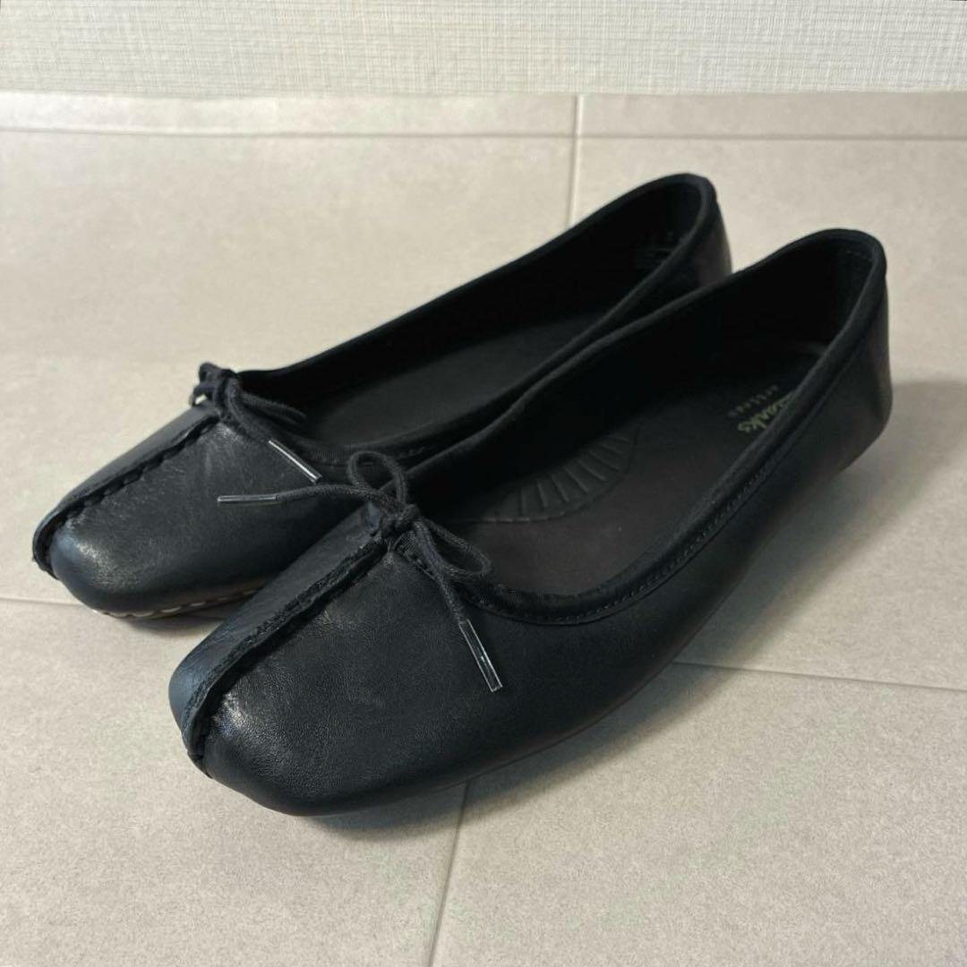新品 クラークス♡フレックルアイス レザー バレエシューズ パンプス 黒