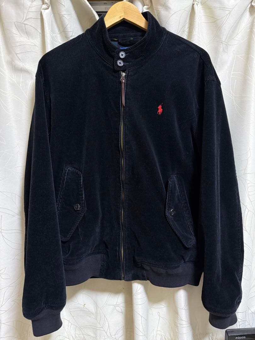 Polo RalphLaurenコーデュロイ ジップアップジャケット ネイビー