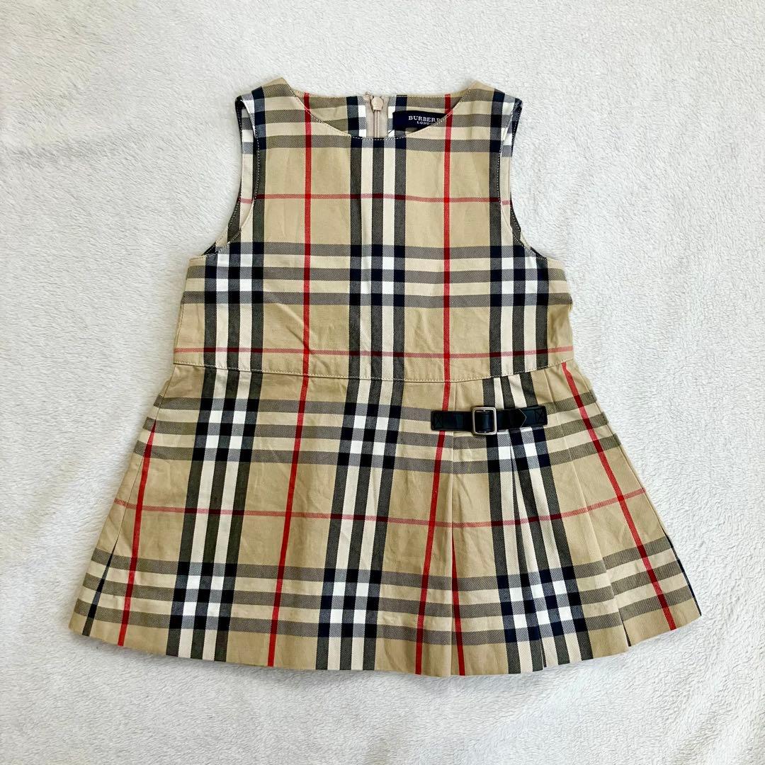 BURBERRY バーバリー 人気チェック柄 ワンピースのみ 80 - メルカリ