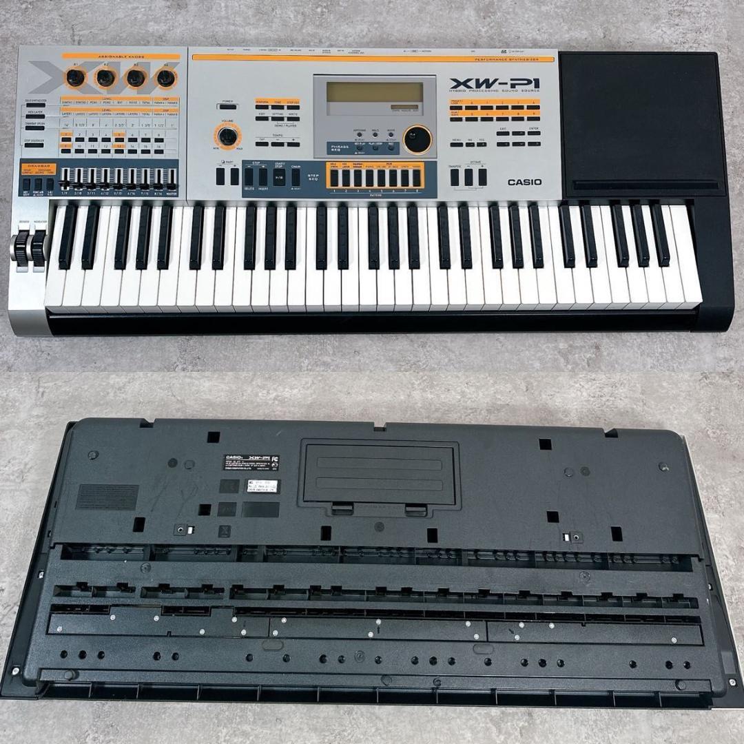 希少 CASIO XW-P1 シンセサイザー 61鍵盤 軽量 ソフトケース 廃盤