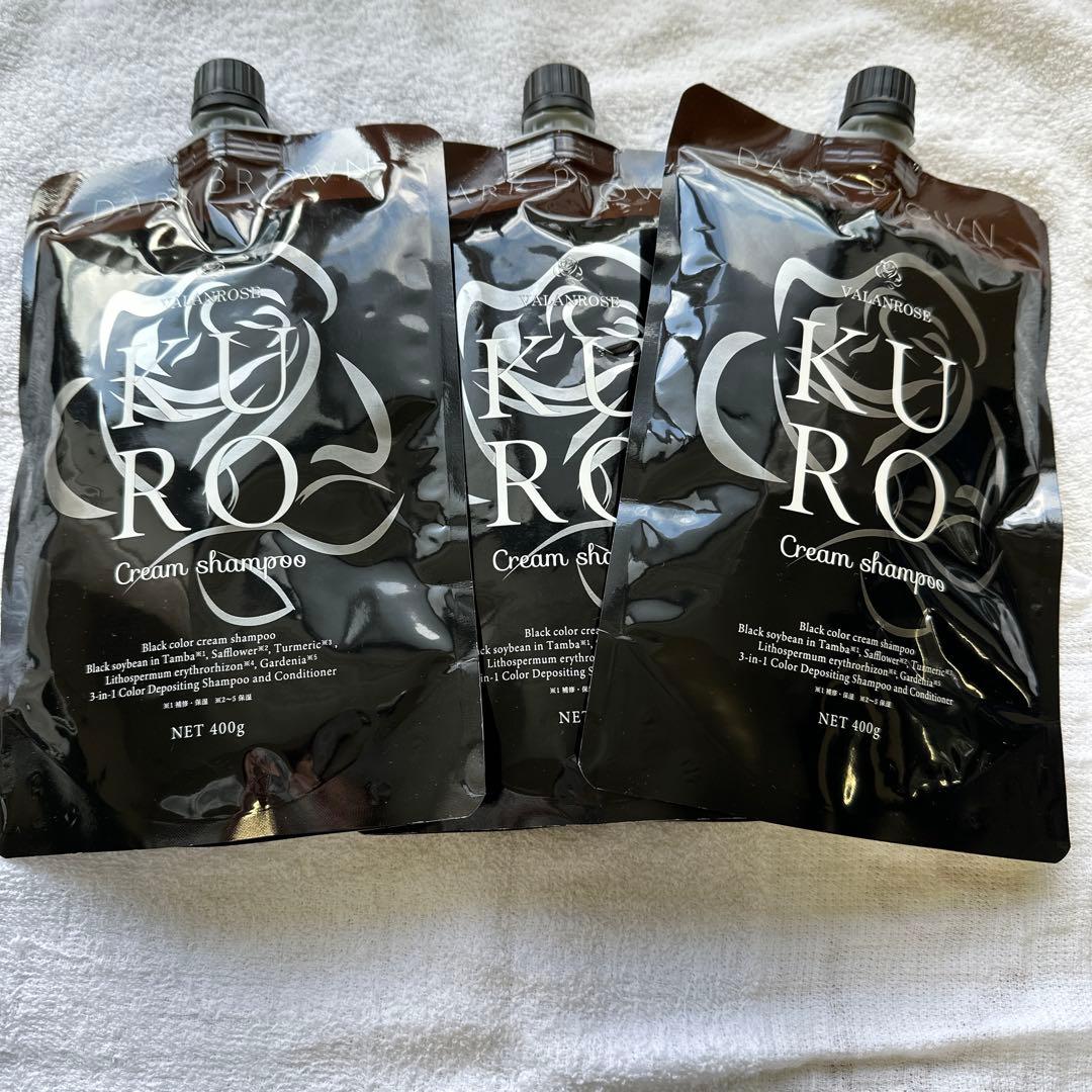 B.VALANCE バランローズ KUROクリームシャンプー 400g VALANROSE（バランローズ） 白髪染めシャンプー KUROクリーム